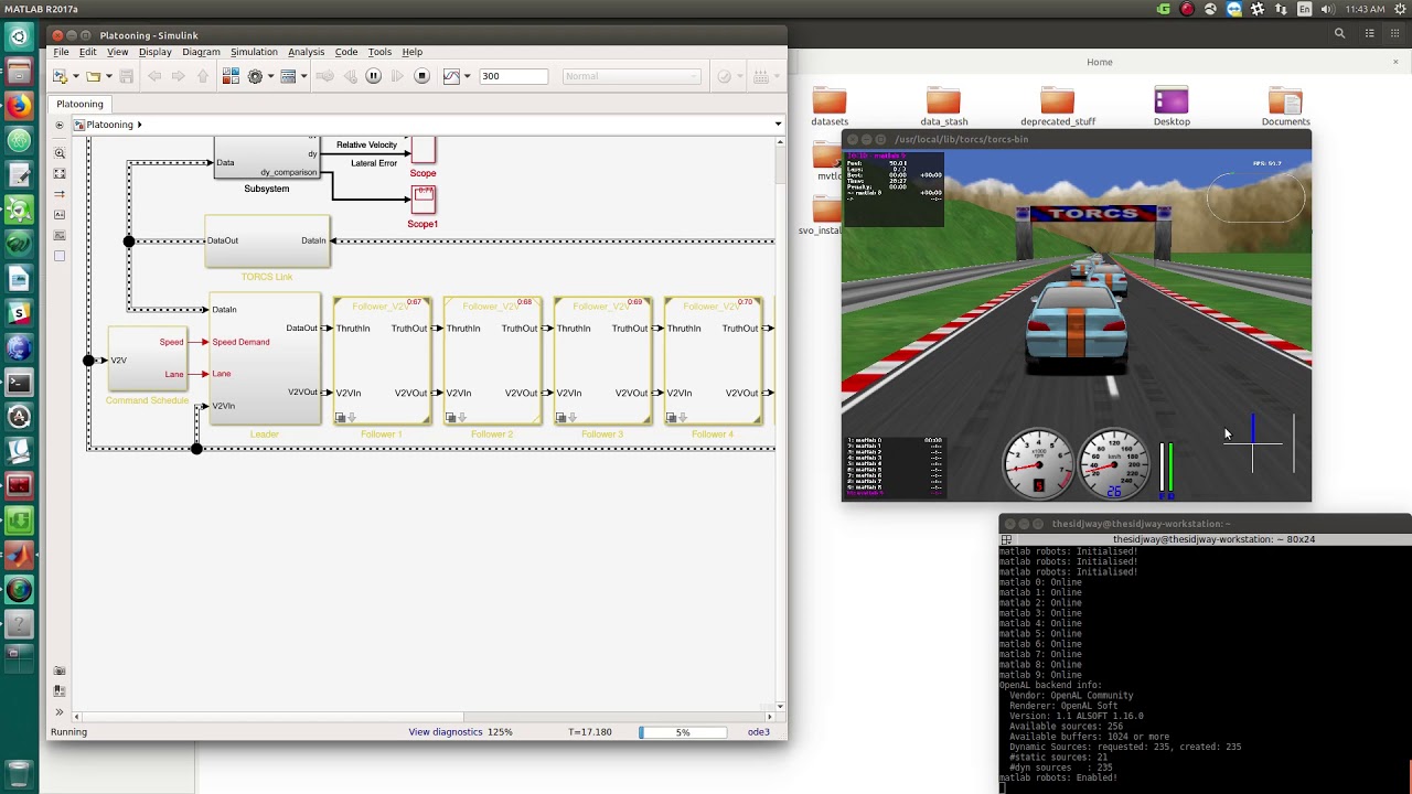 TORCS Autonomous Platooning simulation - YouTube