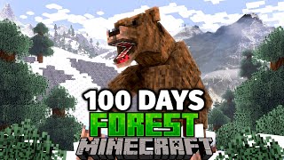I Survived 100 Days in a REALISTIC FOREST in Minecraft... Here's What Happened