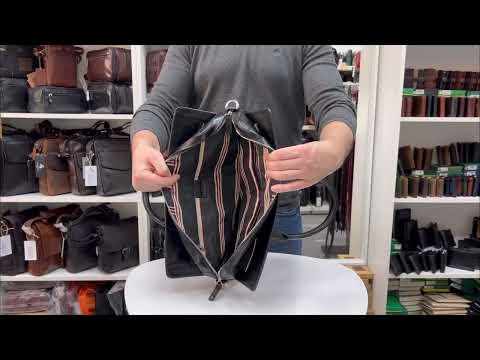 Чоловіча сумка для документів із натуральної шкіри Marco Coverna 6827-3 video Чоловіча сумка для документів із натуральної шкіри Marco Coverna 6827-3 video