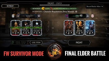 Faction Wars Survivor mode Elder difficulty Final Battle 🎮 Mortal Kombat Mobile | MK Mobile | MKM