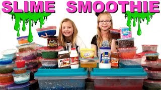 MIXING ALL OUR GIANT SLIMES!!! - DIY Giant Slime Smoothie!!!