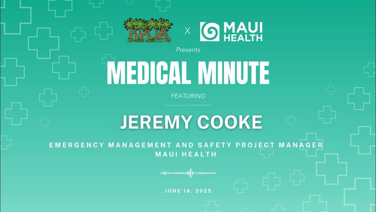 Medical minute with jeremy cooke on kpoa 93 5 fm radio youtube