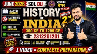 History 300 CE TO 1200 CE 2312201201 Latest Paper semester 2nd sol du exam Today