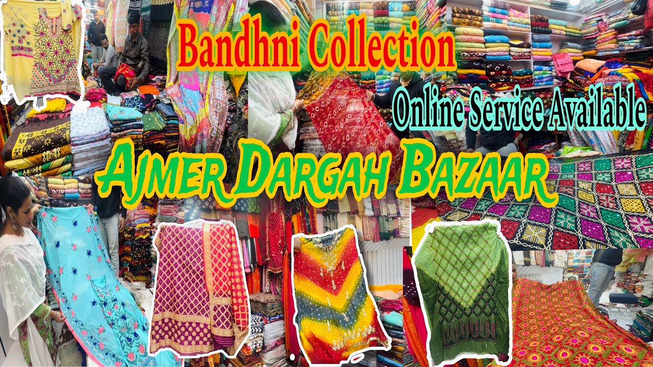 BANDHNI Suits,Saree,Dupatta | Ajmer Dargah Galli | Street shopping Market Ajmer |Rajasthan