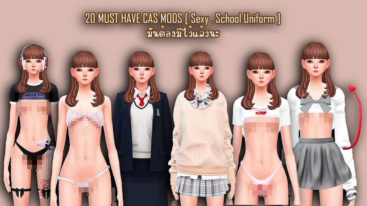 THE SIMS 4 / 20 MUST HAVE CAS MODS [ Sexy , School Uniform ]