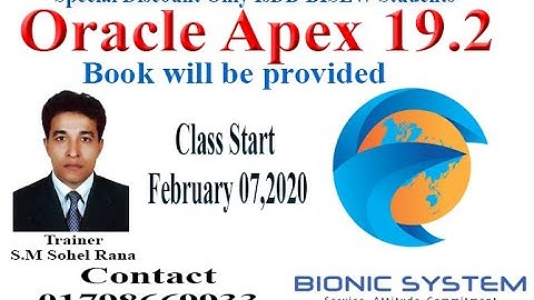 Oracle Apex 19.2 : Project Base Training part 5