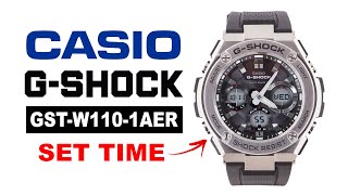 How to set time on Casio G-Shock GST-W110-1AER 4K