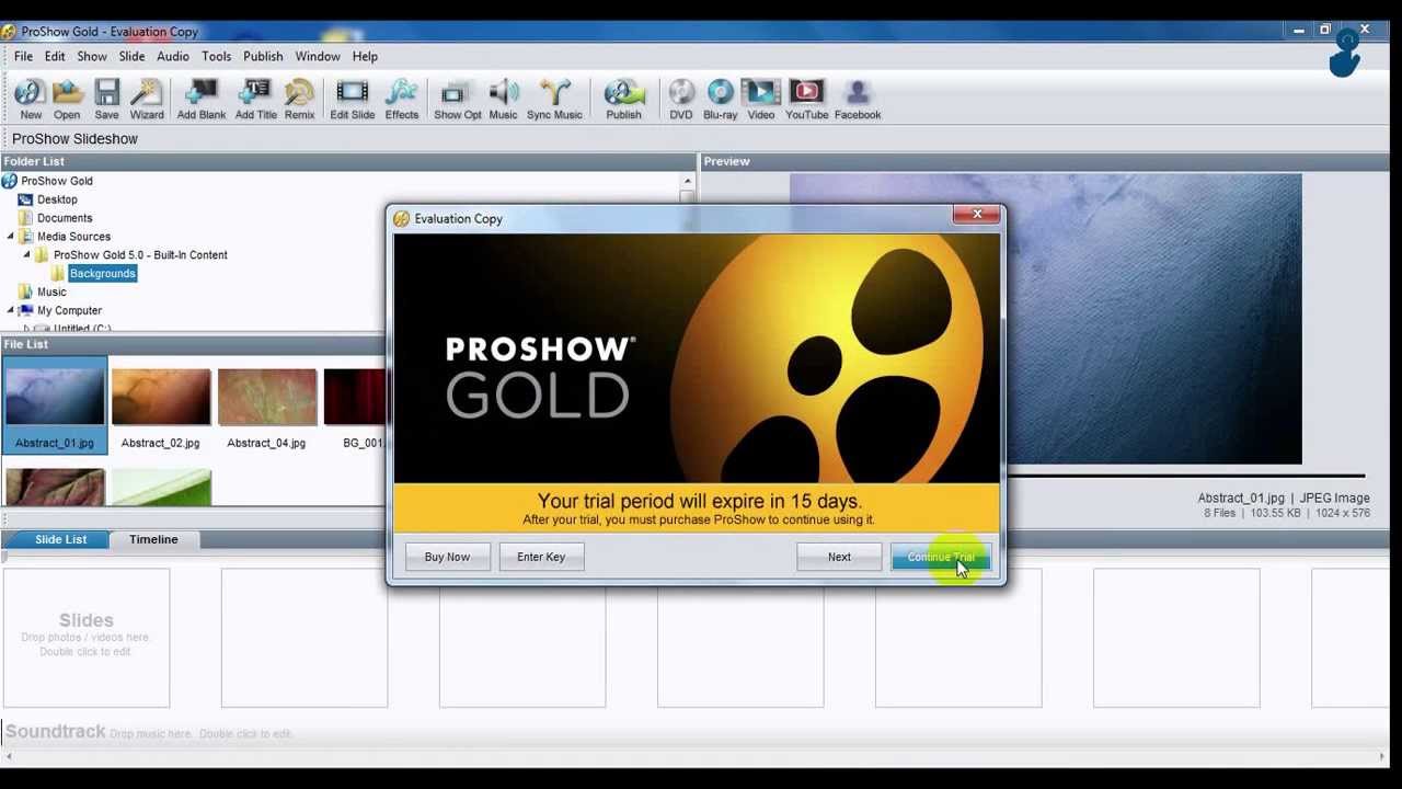 phần mềm proshow gold - phần mềm chỉnh sửa video tiện ích