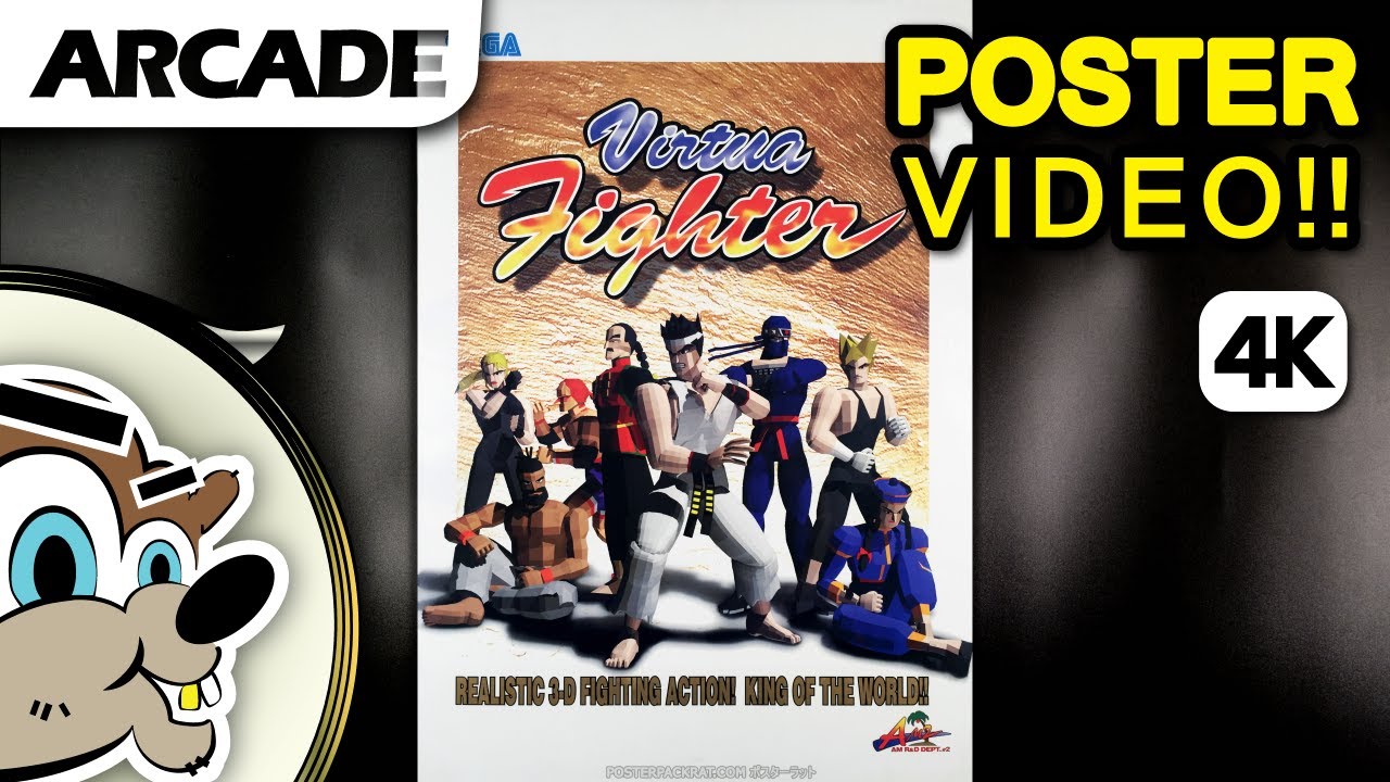 Virtua Fighter ( 1993 ) Arcade poster [ 4K ] by SEGA JPN B1 video 