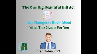 The One Big Beautiful Bill Act - 100% Bonus Depreciation Is Back