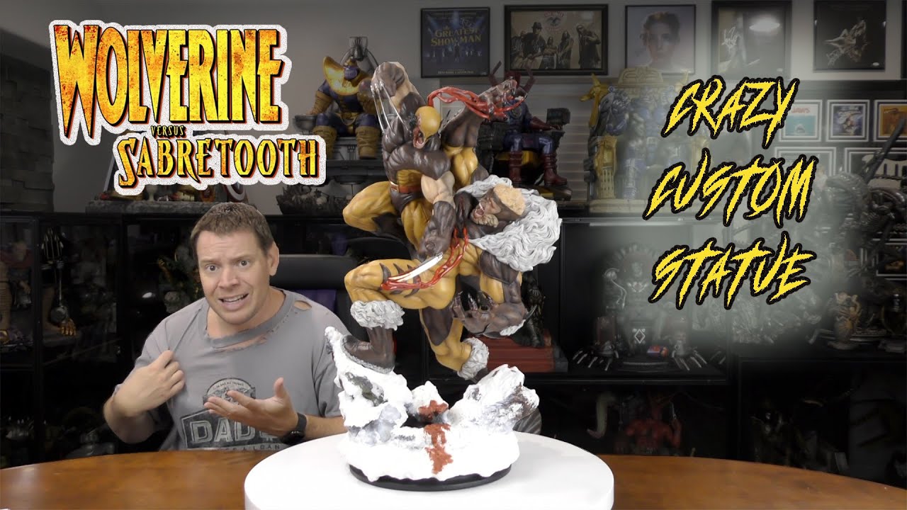 CRAZY Custom WOLVERINE VS SABRETOOTH Statue!
