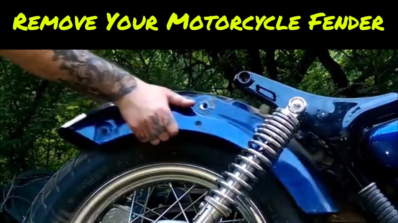 How To Remove Motorcycle Rear Fender Bobber Build Xv250 YouTube
