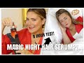 8H MAGIC NIGHT HAIR SERUM?! INTENSE 8 HOUR TEST ON DAMP, AIR DRIED & STYLED HAIR!