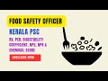 FSO 2024| FOOD SAFETY OFFICER PSC CLASSES | BIOCHEMISTRY|