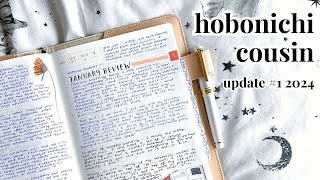 hobonichi cousin flipthrough + update, jan(ish) '24  commonplace book, gratitude log, + journal