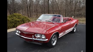 140HP Flat 6 Powered 1965 Chevrolet Corvair Corsa Convertible Test Drive