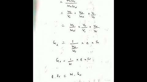 Relation between G,e,W and Sr