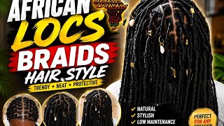 🔥🔥 Beautiful African Soft Locs Braids Hairstyle |Hair Braiding Style For African Women #braids #locs screenshot 4