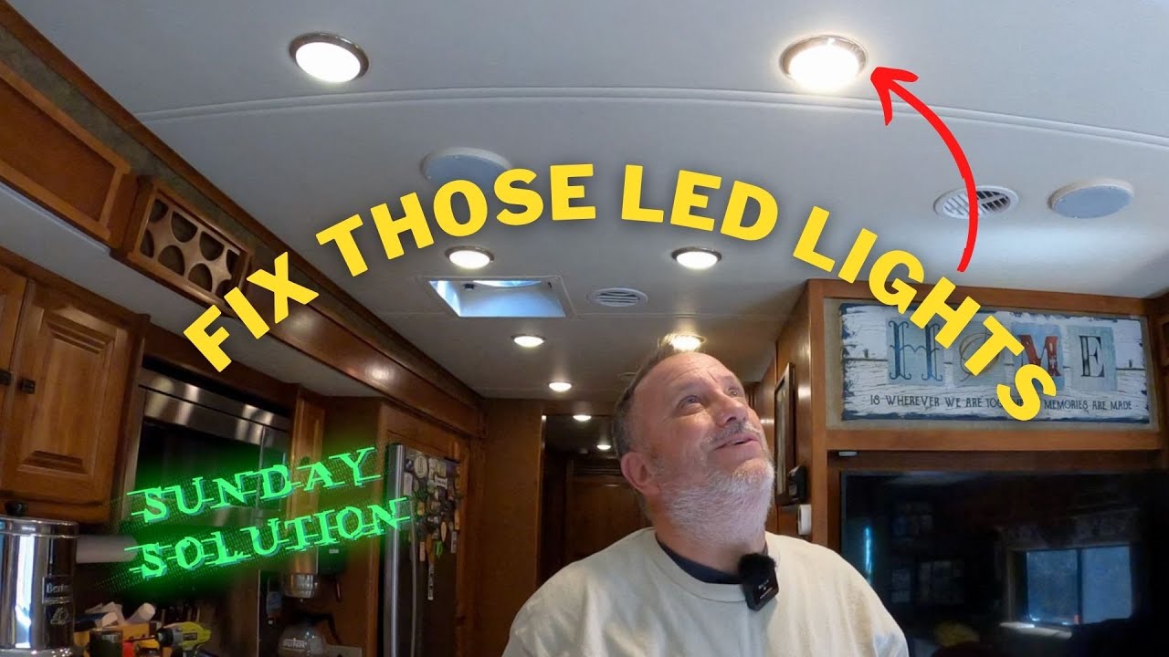 How to Replace RV Interior Lights💡RV DIY Puck Light 🧑🔧Sunday Solution