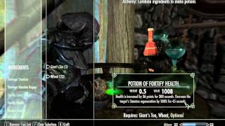 Skyrim how to level your ALCHEMY to 100 FAST. Tip for 360/PC/PS3