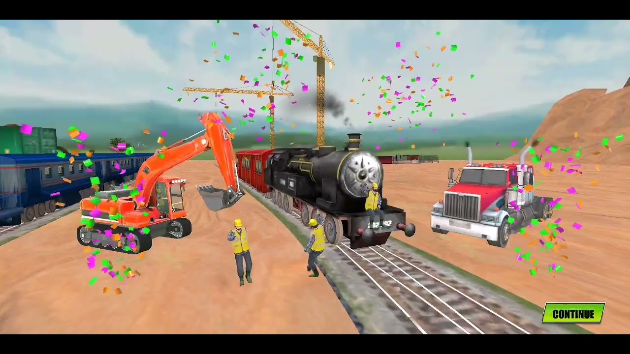 City train construction sim | Heavy crane yellow machine operator - Android gameplay