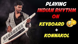 Playing Indian Rhythm on Keyboard with Konnakol 😀 #shorts