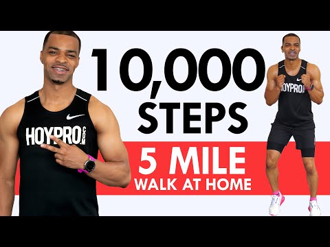 10000 Steps Indoor Workout | 5 Mile Fast Walking At Home Workout for Weight Loss (NO JUMPING)