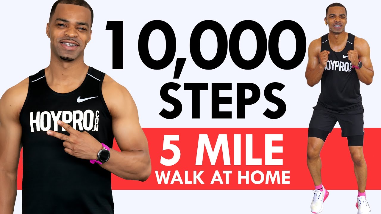 10000 Steps Indoor Workout | 5 Mile Fast Walking At Home  Workout for Weight Loss (NO JUMPING)