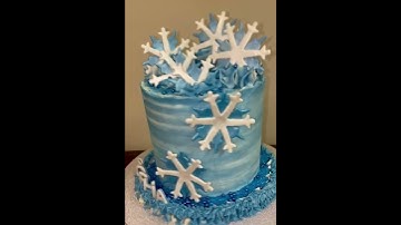 Winter snow flake cake