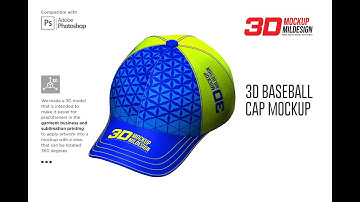 3d Baseball Cap Tutorial   |    Adobe photoshop Tutorial