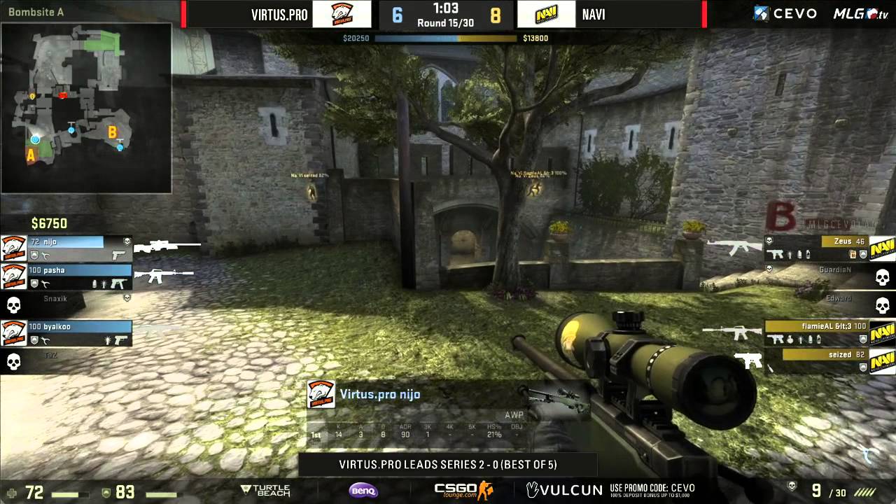Navi vs Virtus.Pro, Game 3 (CEVO-P LAN Finals CS:GO Season 7) - Helium ...