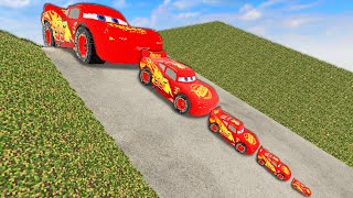 Big & Small Lightning McQueen vs Down of Death in Teardown