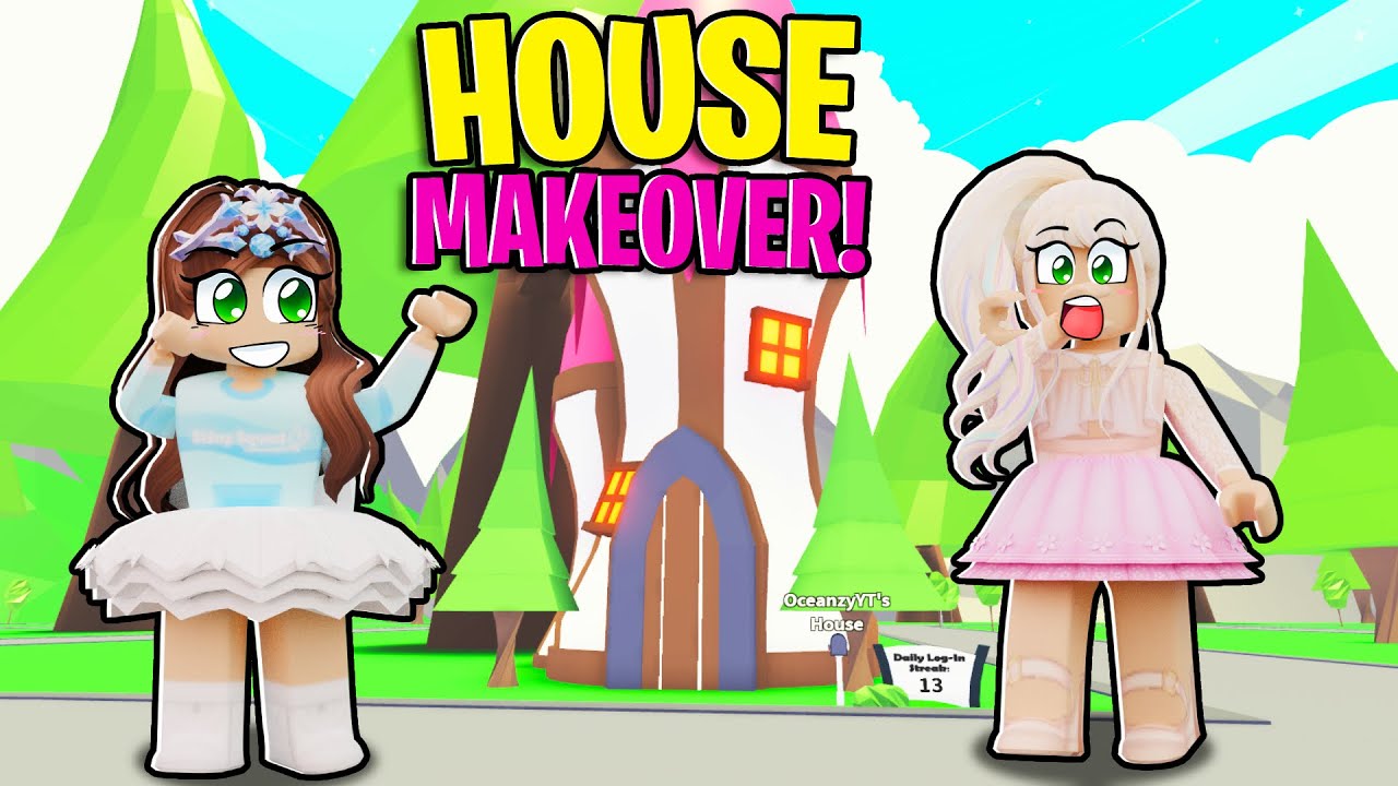 SURPRISING My Friend With A HOUSE MAKEOVER In  Adopt Me! (Roblox)
