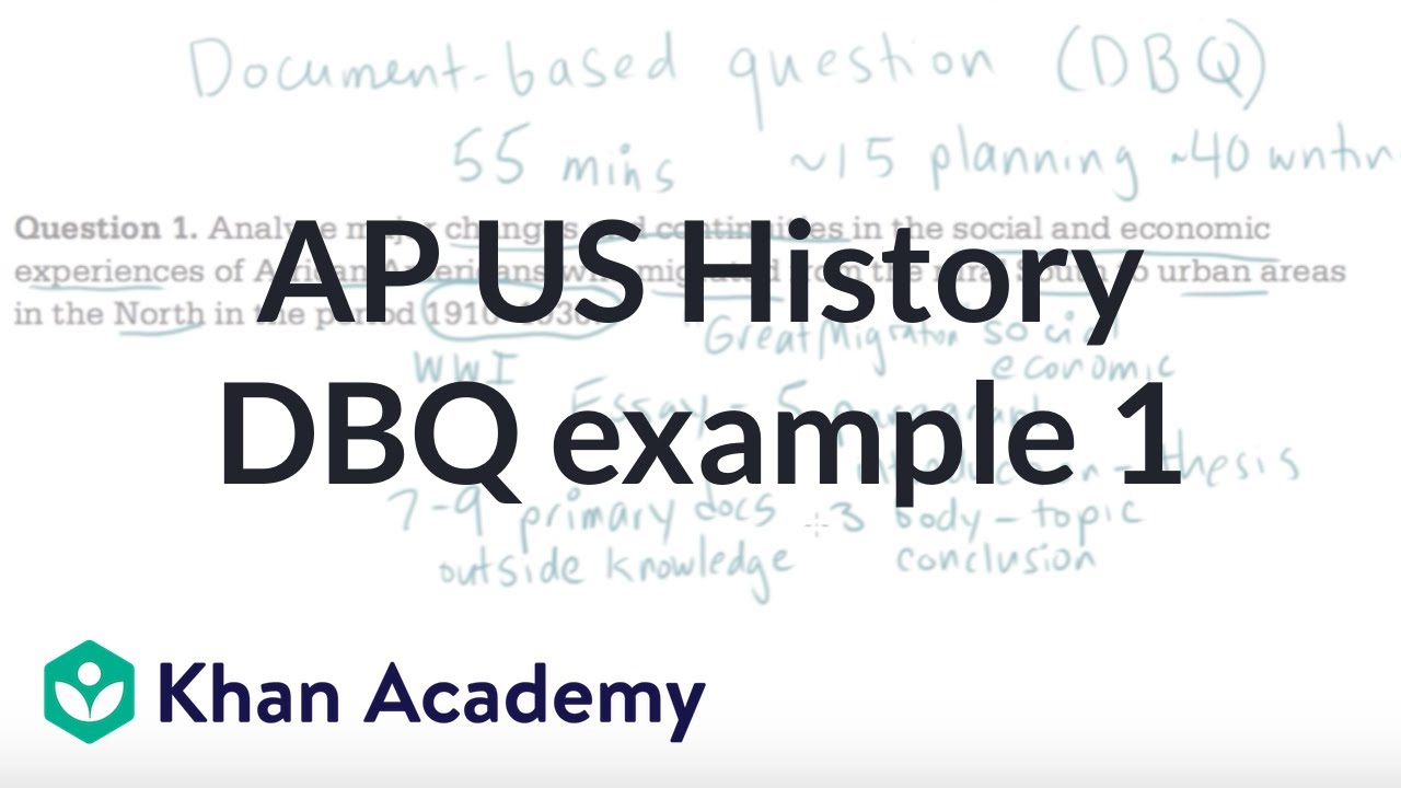 AP US History DBQ example 11 (video)  Khan Academy