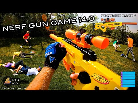 видео: NERF GUN GAME 14.0 | (Nerf First Person Shooter!)