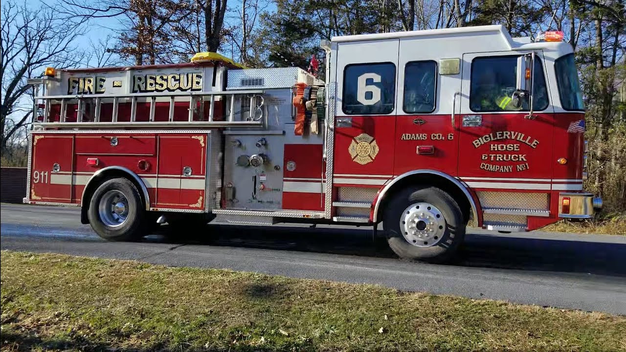 Biglerville Hose & Truck Company 1 Engine 6 responding to House fire