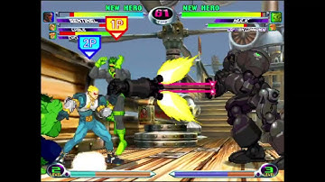 Marvel vs. Capcom 2 - Cable, Sentinel, Cyclops vs. Cammy, Hulk, Captain Commando