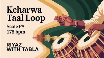 Keherwa Taal Loop for all Songs | 175 BPM | F# Kali 3 | Bhajans & Songs #rhythm #riyazwithtabla