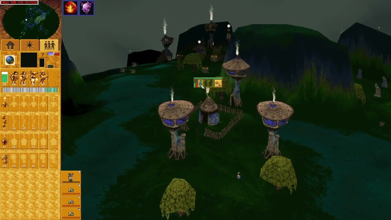 Populous 3 The Seasons: Spring Level 2 Tribal Ascend