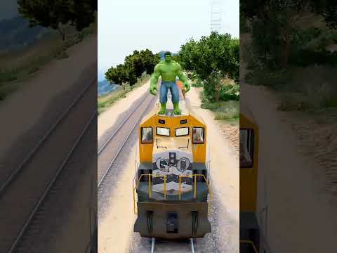 THANOS KICKED DOG FROM PLANE! HULK'S IMPOSSIBLE CHASE TO CATCH HIM #gta5 #shorts #gaming