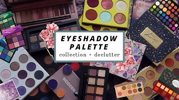 HUGE EYESHADOW PALETTE DECLUTTER ☽ almost 50% gone!