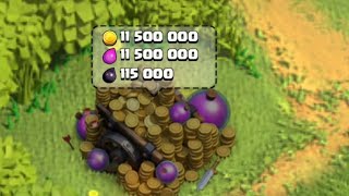 11 500 000 GOLD AND ELIXIR IN LOOT CART ! OMG ! | CLASH OF CLANS screenshot 5