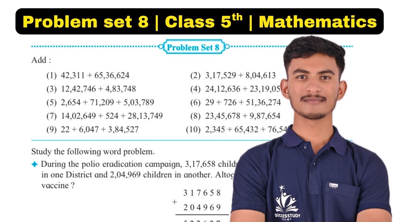Problem set 8 class 5th maths | Addition and subtraction - YouTube