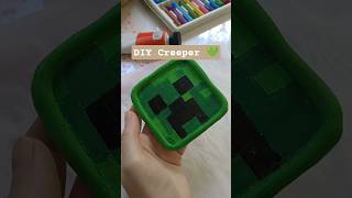 DIY Minecraft Creeper Clay Coaster☕ |Handmade Craft Idea