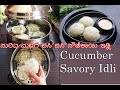 Cucumber Recipes | Cucumber Idli | Cucumber Savory Idli Recipe | ಧಿಡೀರ್ ಸೌತೆಕಾಯಿ ಖಾರ ಇಡ್ಲಿ