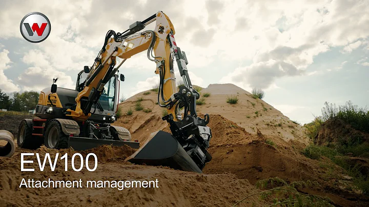 Attachment management of the future with the EW100 wheeled excavator