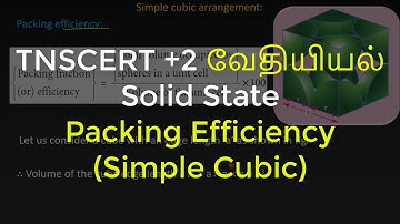 14.Chemistry | Solid State | Packing Efficiency (Simple Cubic)