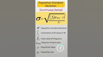 Statistical Formula Series : Population Standard Deviation - Continuous Series  #sigma #sigmarule