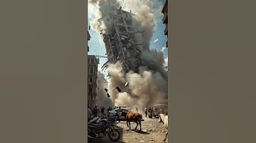 “Shocking Moment: Skyscraper Collapses in the City!”🚨 #disaster #shortvideo #collapse
