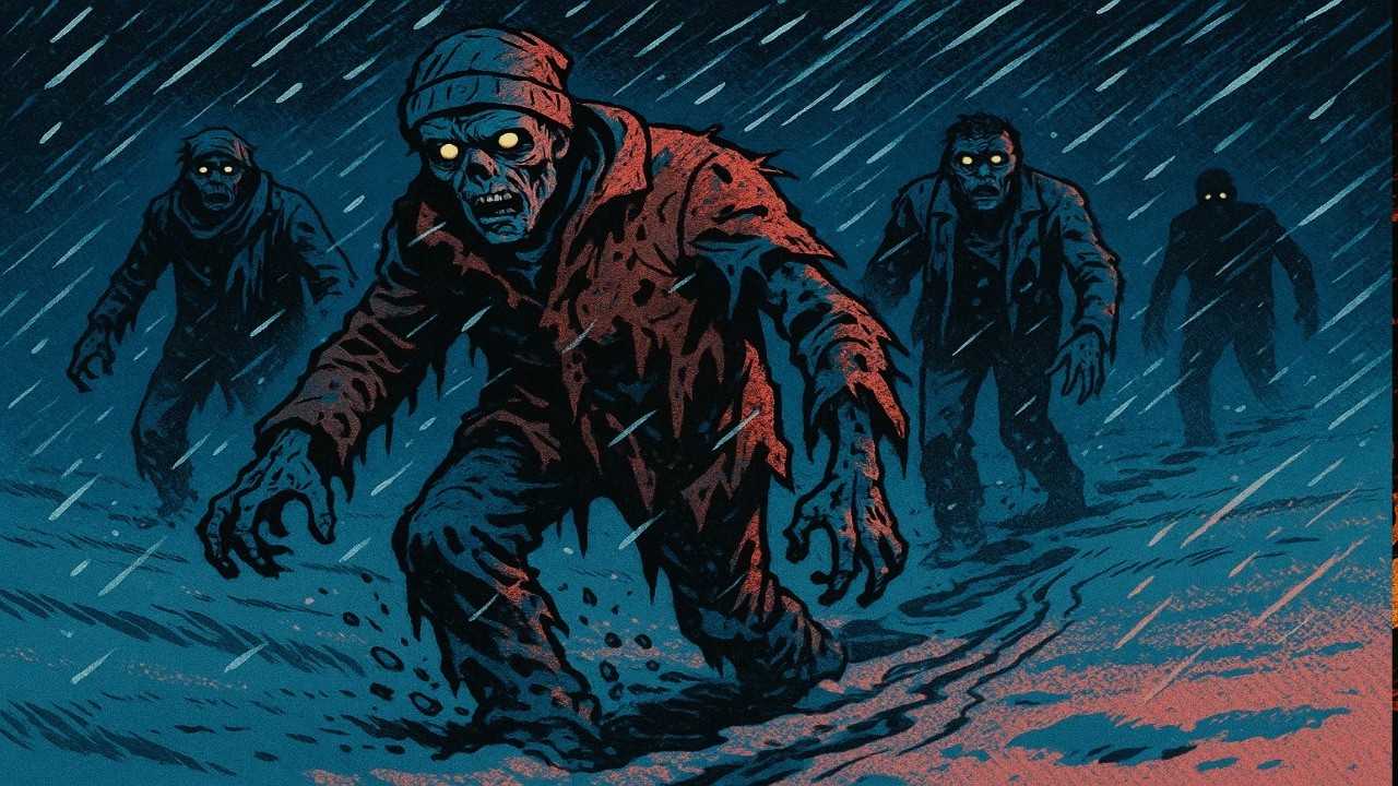 Cozy Retro Room Ambience • CRT TV Classic • Snowstorm & Fireplace Sounds